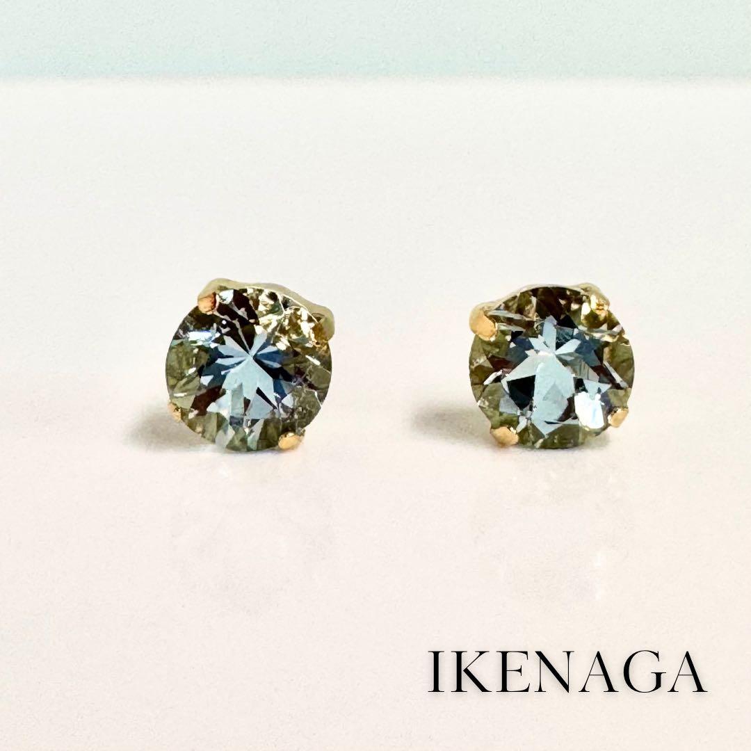 [お客] ◆新品◆ k18 アクアマリン　ピアス K18アクアマリンピアス