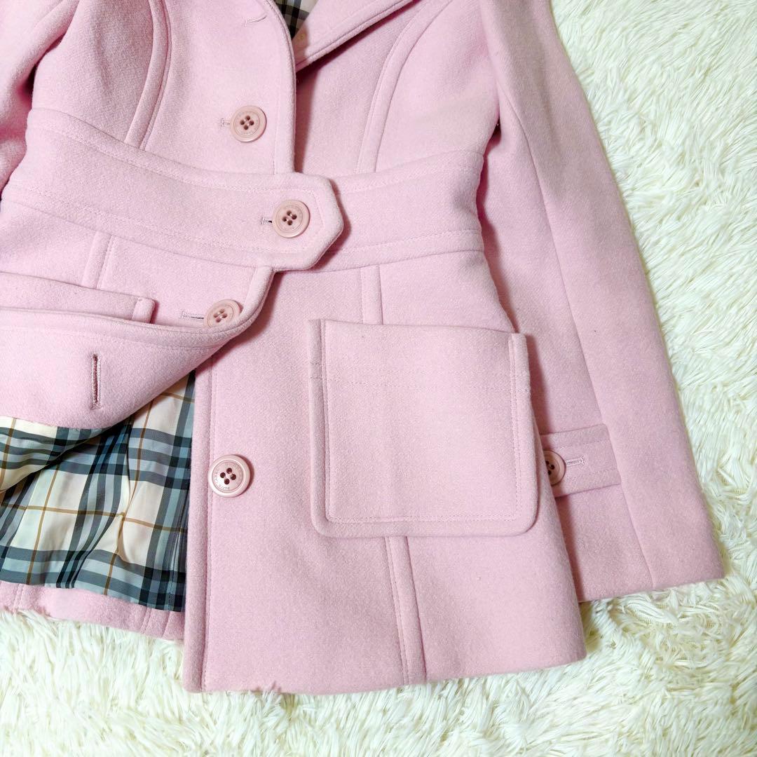 モア様リクエスト✨バーバリーブルーレーベル ピンク カシミヤ混