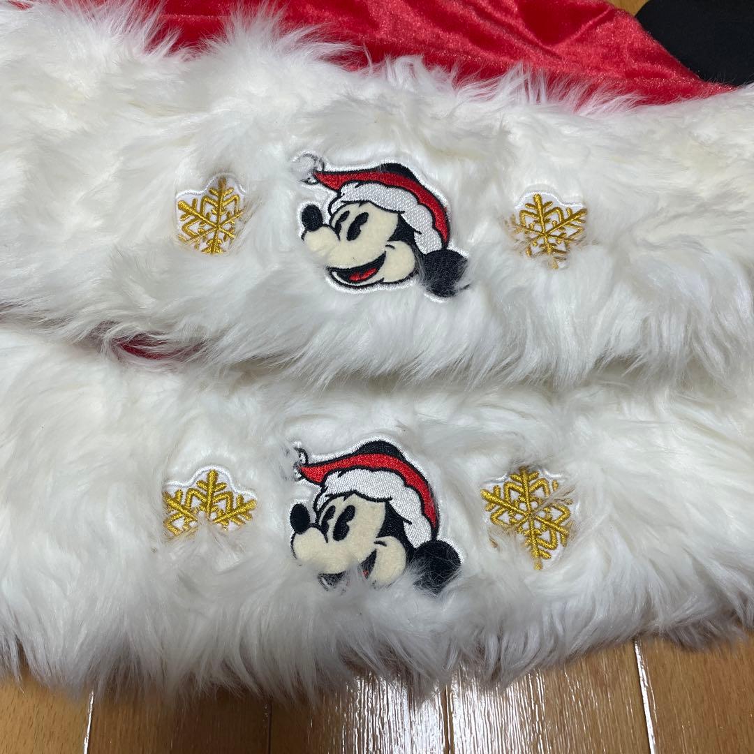 ディズニーリゾート クリスマス ミッキー サンタ キャップ 帽子 セット