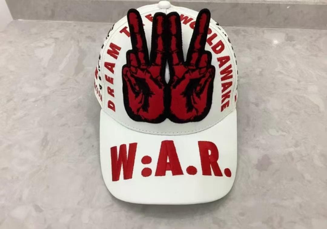 walter van beirendonck キャップ 帽子　WAR White W.A.R. Words Cap – Congruent Space *₊˚⁎*₊