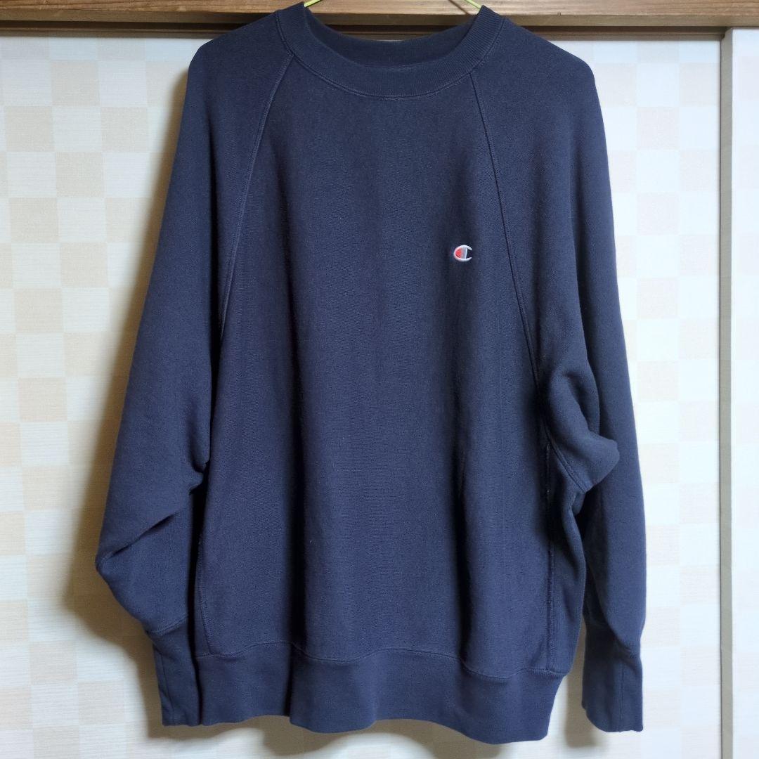 ジャーナルスタンダード　Champion ネイビー スウェット CHAMPION / チャンピオン 別注 ハンド ステッチ クルー スウェット