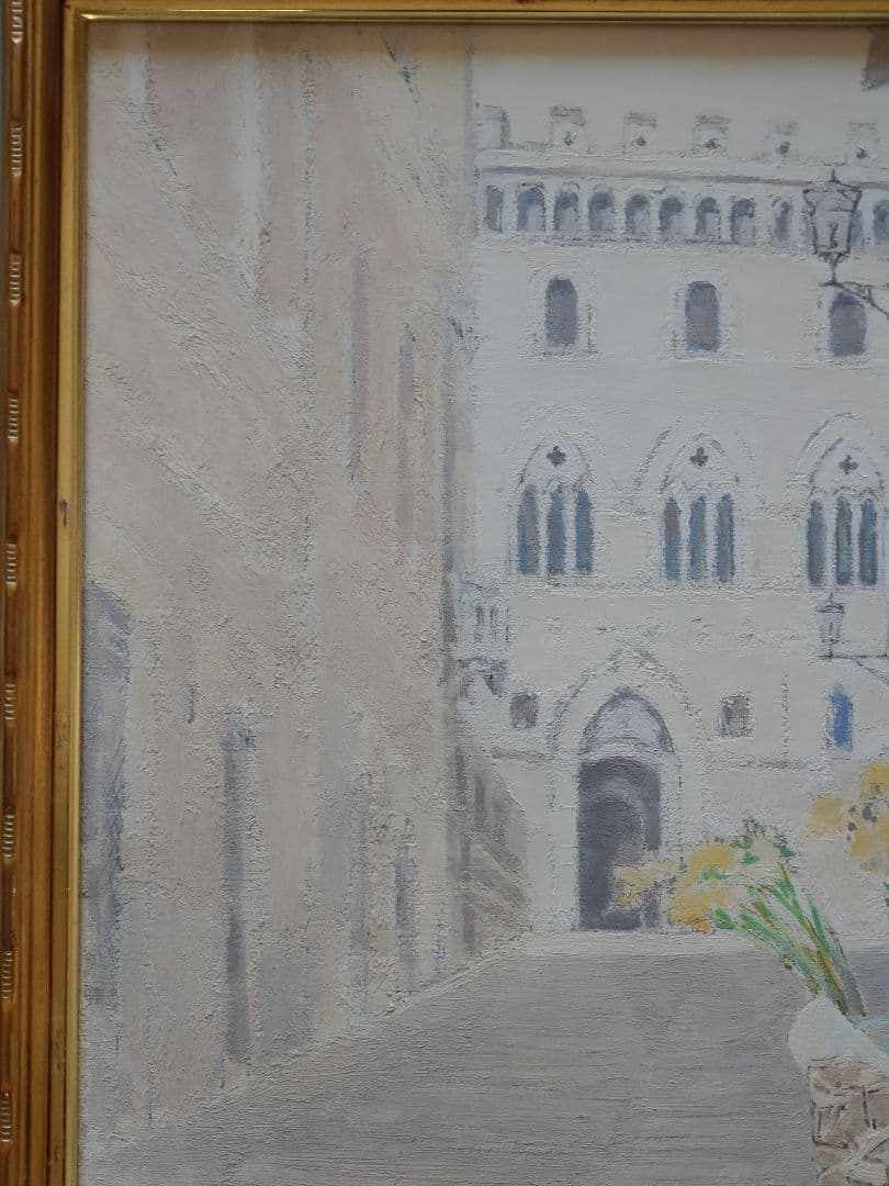 油彩画　松浦安弘　花車