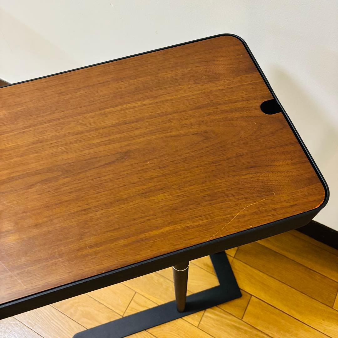 あずま工芸 ノエル サイドテーブル収納つき ウォールナット ブラウン