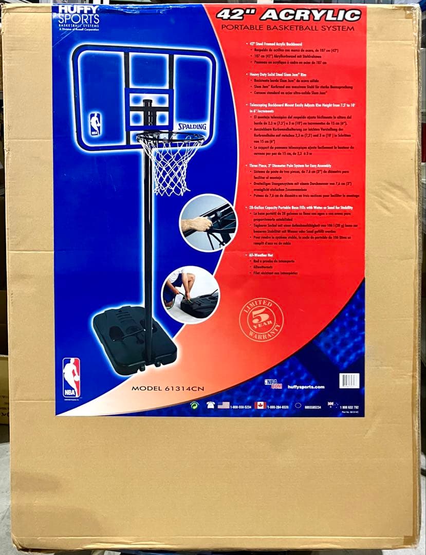 Huffy Sports Spalding 42バスケットゴール バスケットゴール 42インチ グリーン ポリカーボネート ポータブル NBA