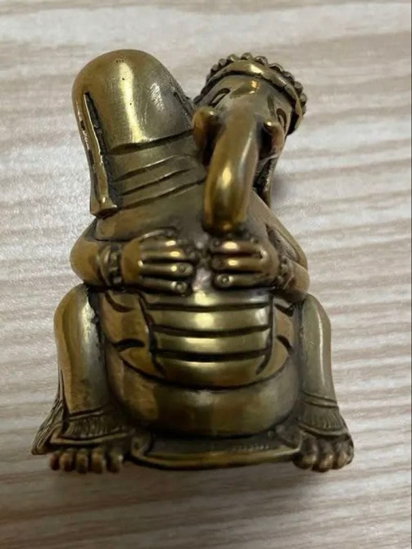 《 チベット密教　新品　1点物 》 オリジナル　真鍮製　聖天　ガネーシャ　秘仏