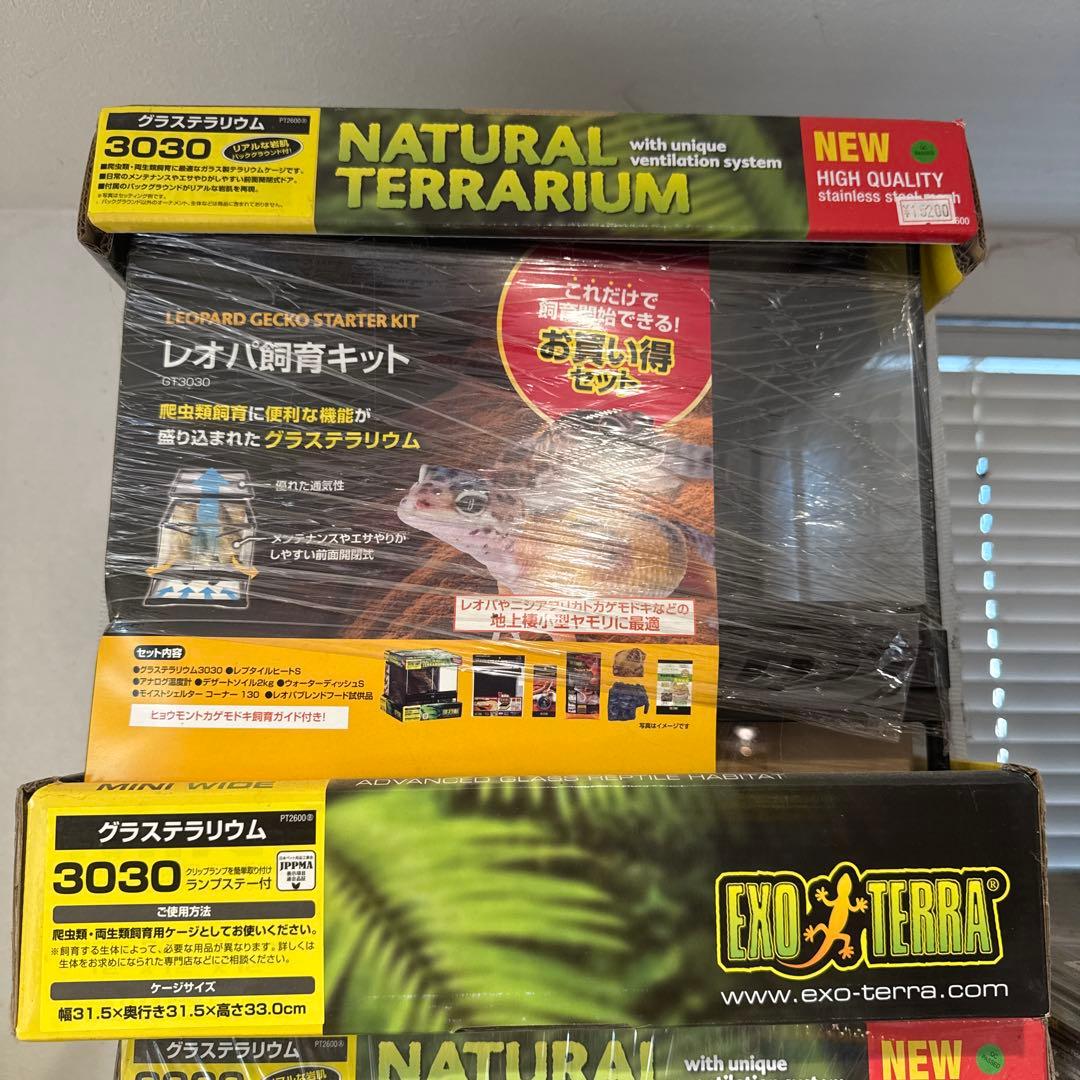 Exo Terra 3030 レオパードゲッコースターターキット Amazon | GEX EXOTERRA レオパ飼育キット GT3030 爬虫類用ガラスケージ