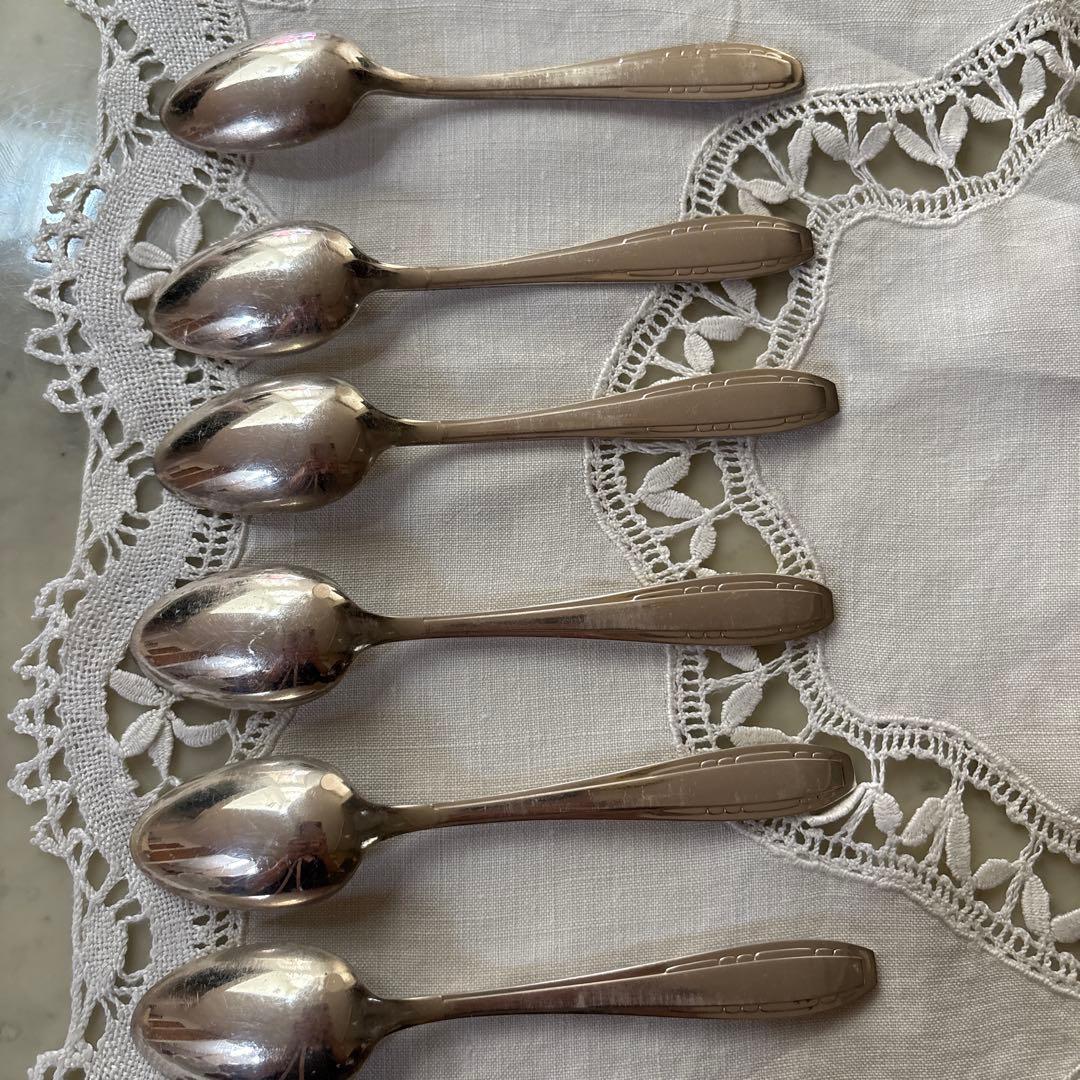 フランス アンティーク ヴィンテージ APOLLO スプーン 6本 銀食器の