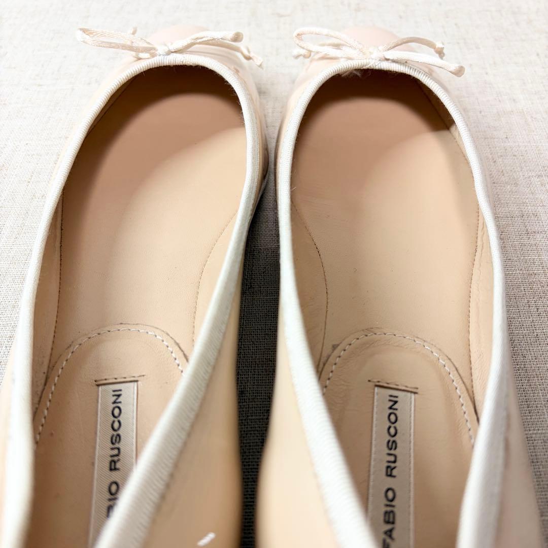 極美品☆FABIO RUSCONI フラット バレエ シューズ リボン 23.5 - メルカリ