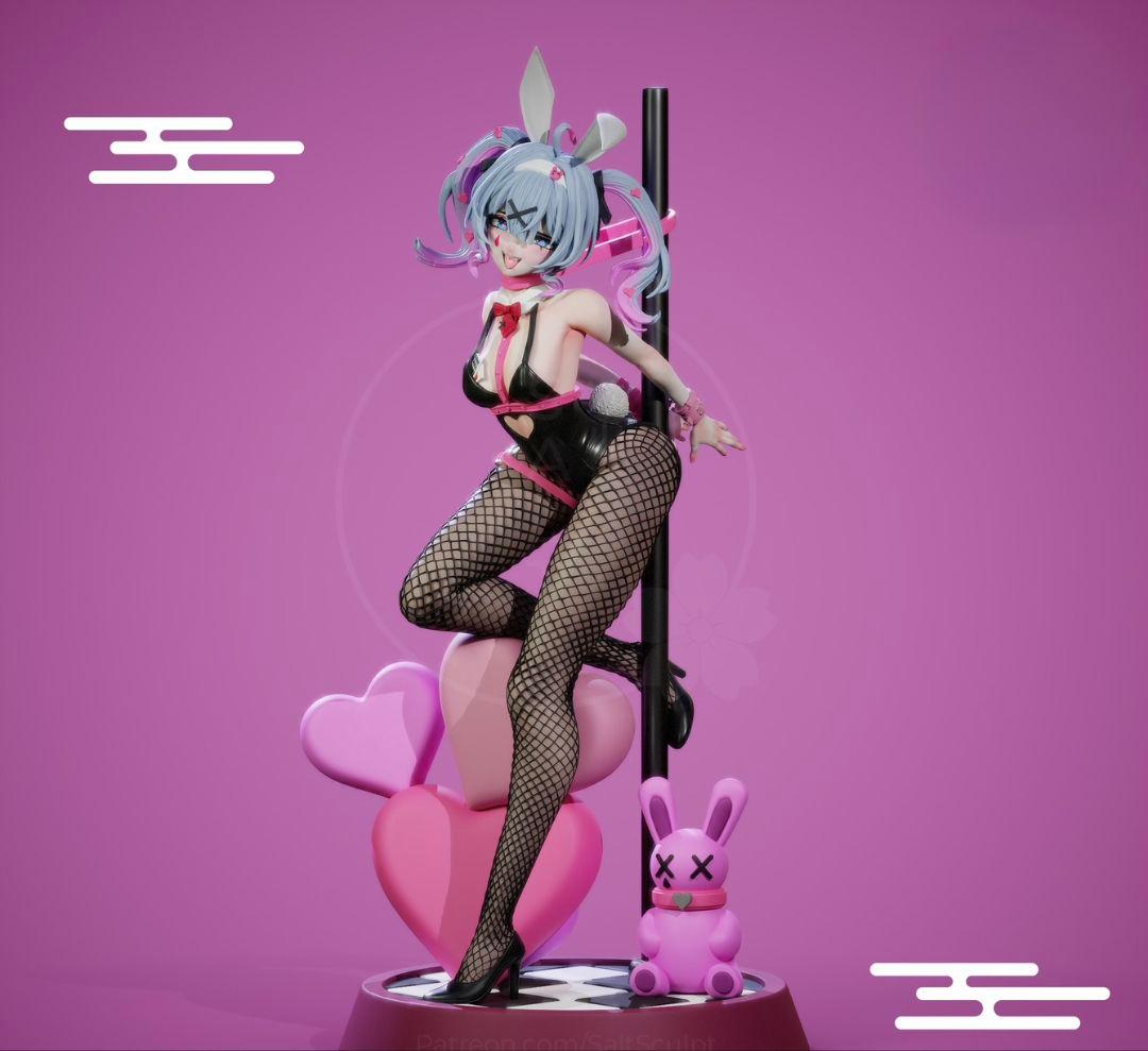 初音ミク バニー ガレージキット フィギュア 美女 美少女 1/7 未塗装未