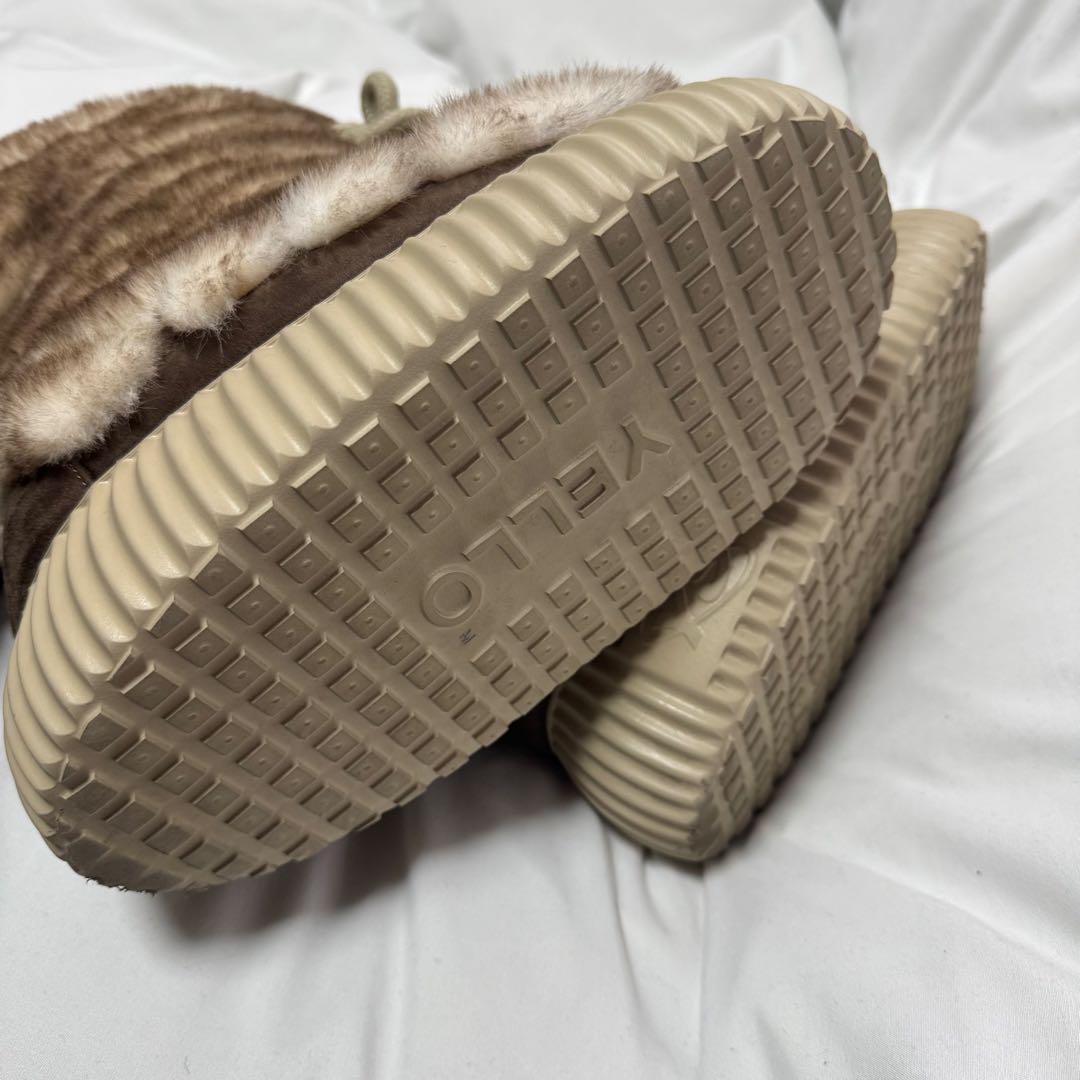 yellowファーブーツ M - メルカリ