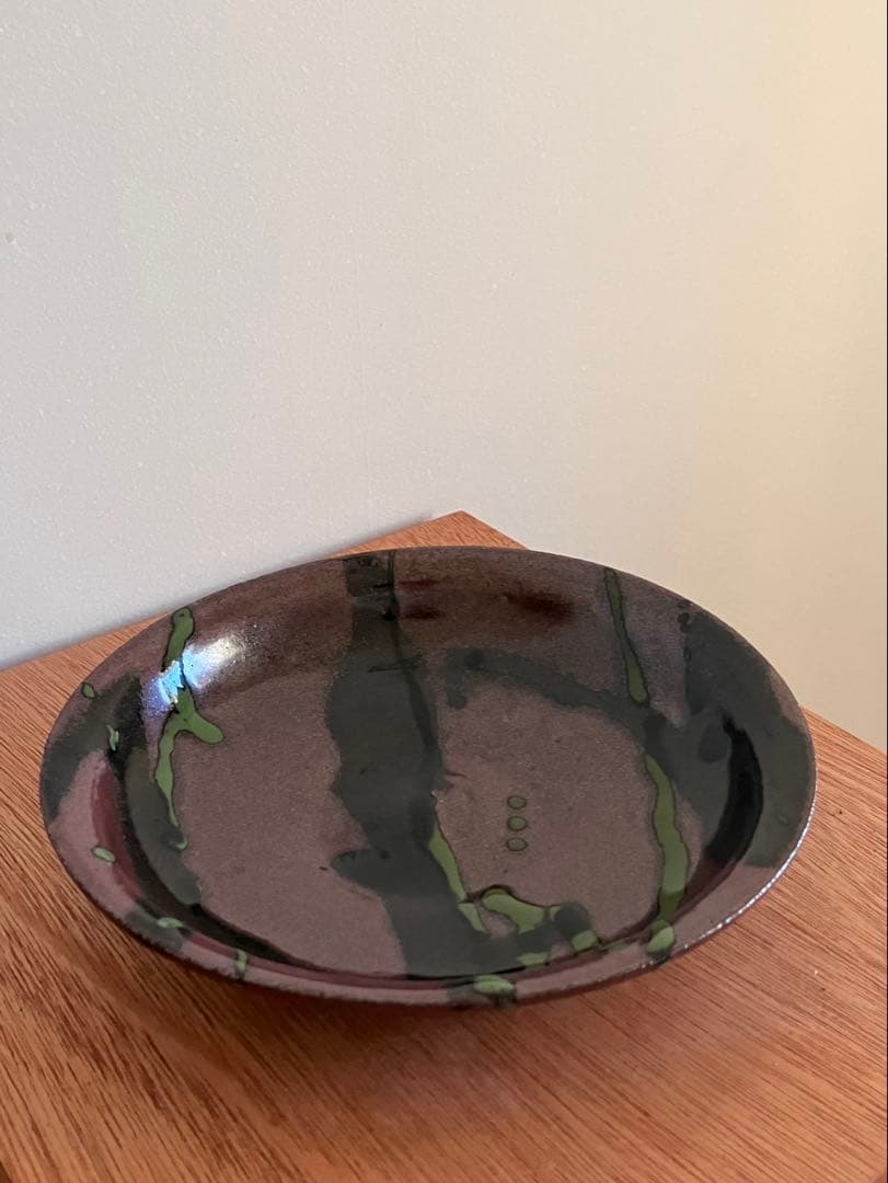 バーナード・リーチ 鉄釉深皿 22cm - 工芸品ヴィンテージ