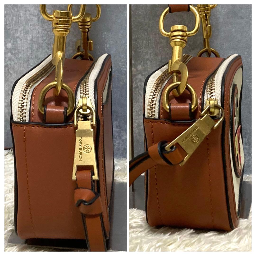 極美品】トリーバーチ フレミング ショルダーバッグ レザー キャンバス