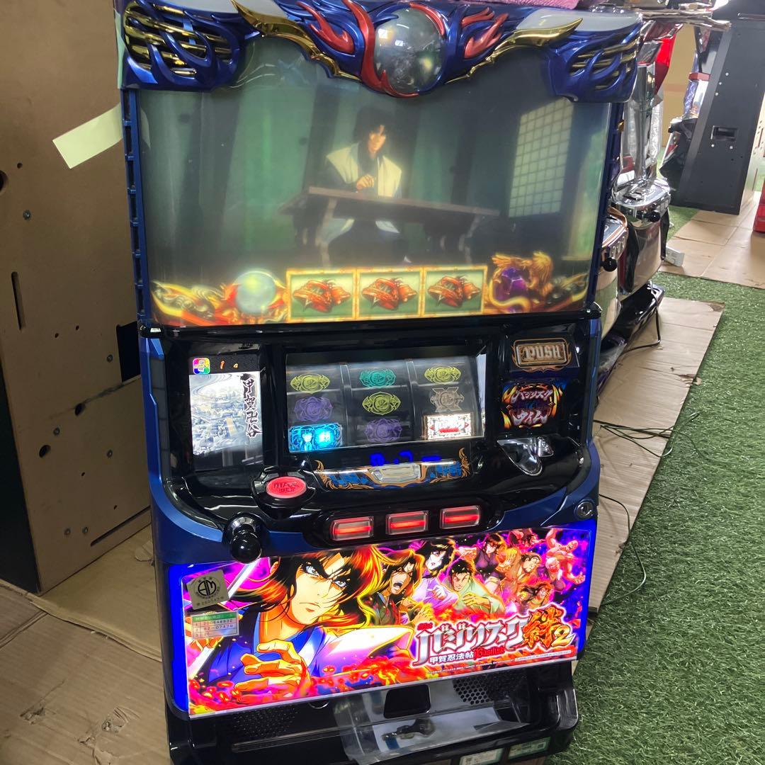 biihana.871　スロット　バジリスク絆2 実機 ミズホ スマスロバジリスク～甲賀忍法帖～絆2 天膳 BLACK EDITION 中古