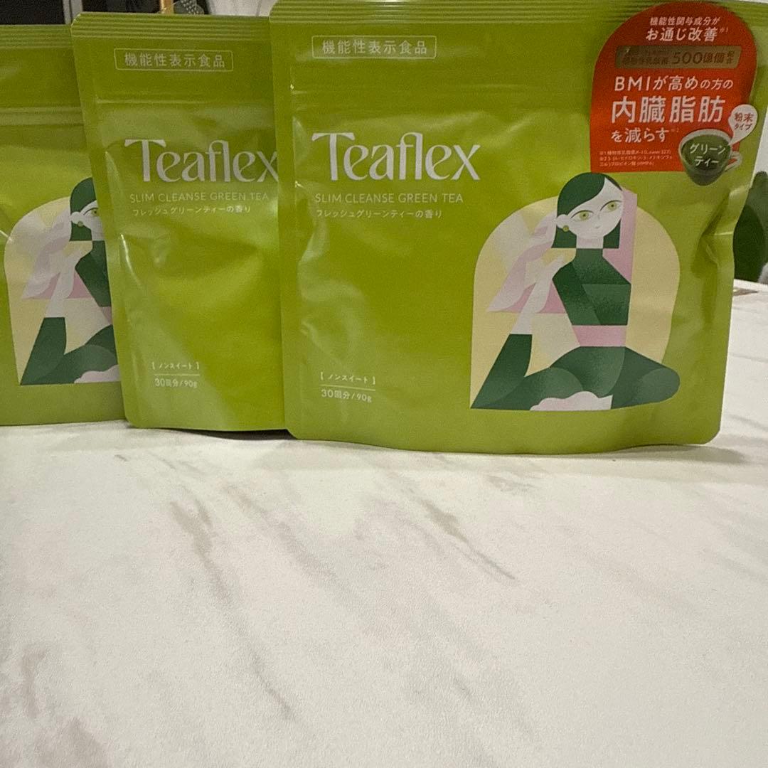 〈未開封3袋〉Teaflex ティーフレックス グリーンティー 30回分 90g 90g × 3袋◇新品未開封】ティーフレックス グリーンティー TeaFlex