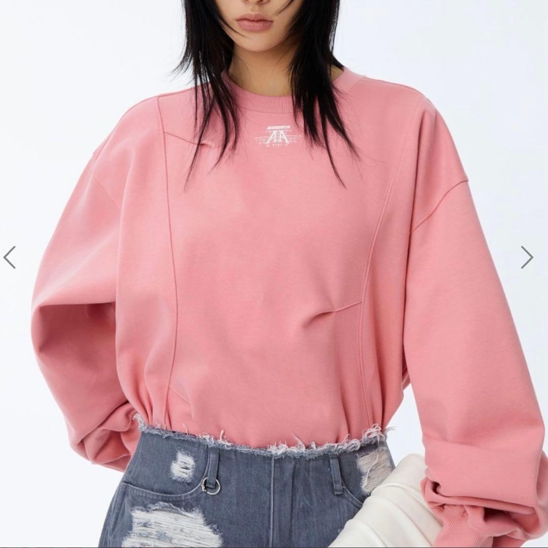 美品　ADERERROR ピンク スウェット アーダーエラー　Nolc logo 美品 ADERERROR ピンク スウェット アーダーエラー Nolc logo - メルカリ