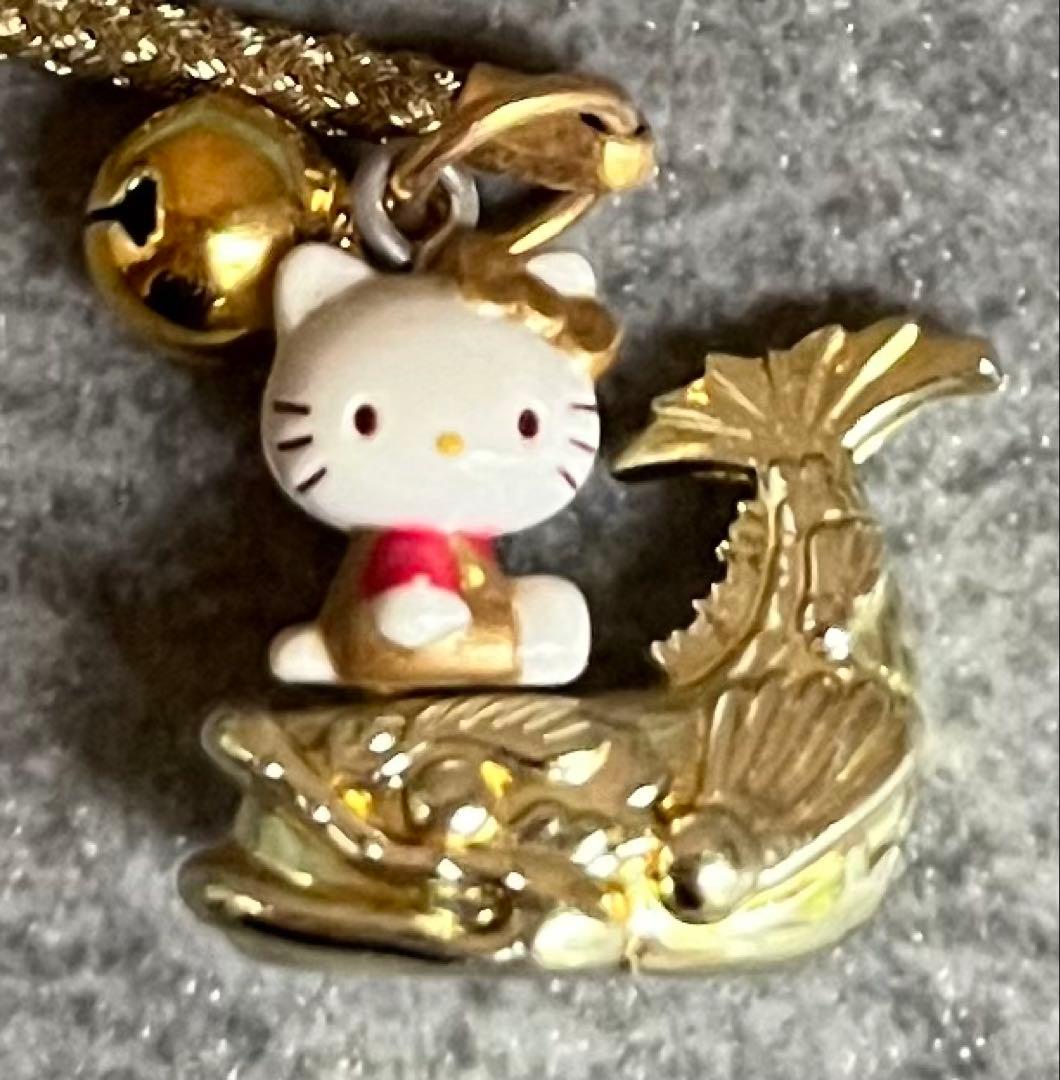 レア】ご当地キティ 名古屋限定 金のシャチホコ根付け 2001年 鯱鉾 金