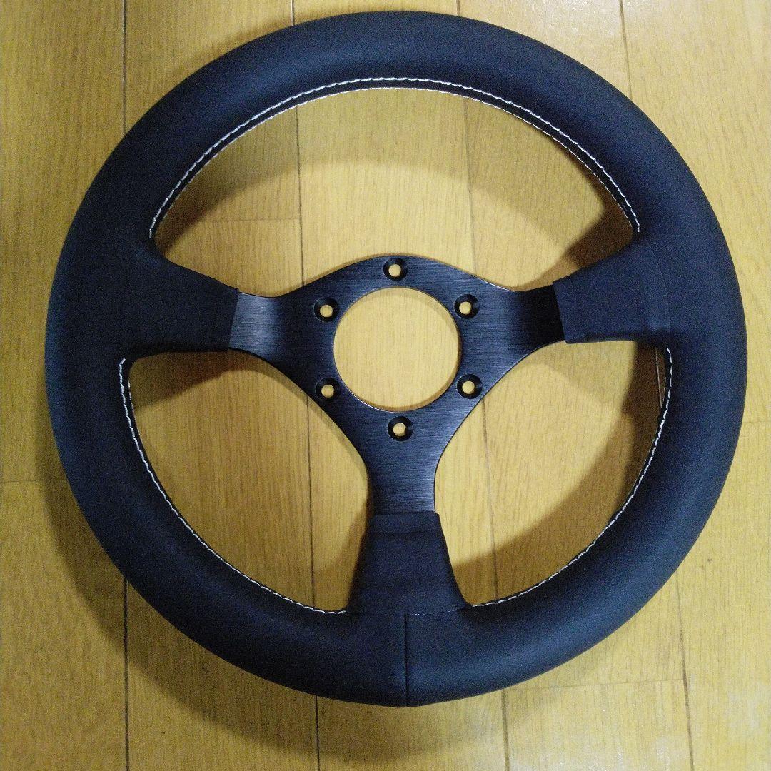 28パイステアリング　ブラックスポーク ステアリング 28Φ PVCレザー ブラックスポーク ノスタルジック NISMO