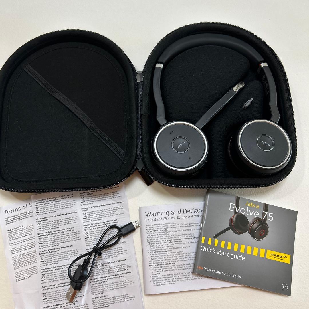 未使用】ジャブラ Jabra Evolve75 SE ワイヤレスヘッドセット - メルカリ