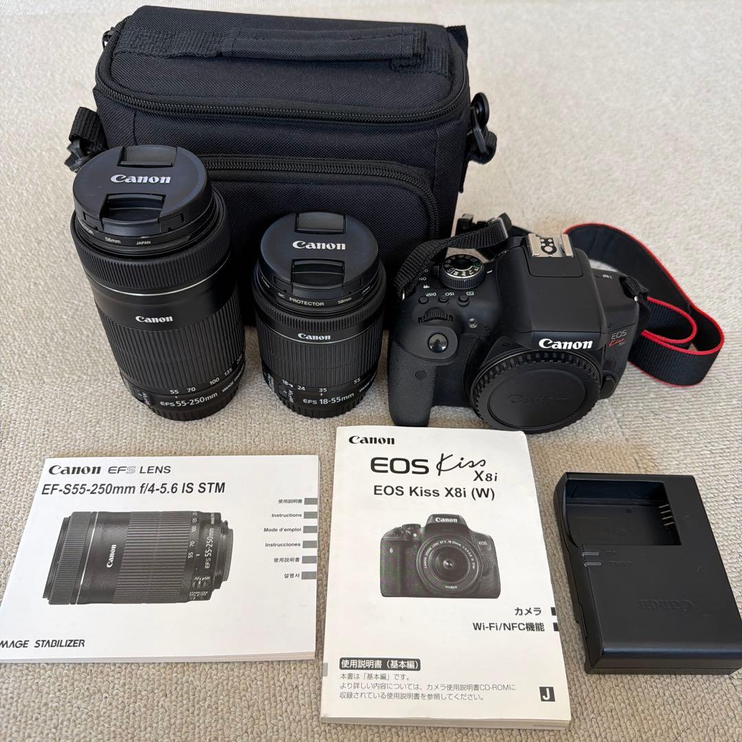 Canon EOS Kiss X8i 本体 + レンズ2本 デジタル一眼レフ - メルカリ