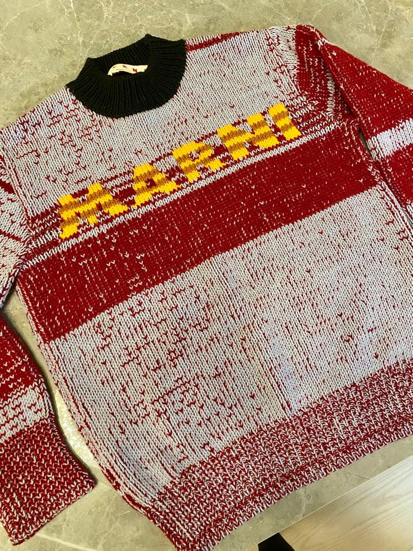 新品未使用　【 MARNI 】セーター　サイズ44 MARNI◇ニット・セーター/44/ウール/NVY/gcmg0084q0/カラー