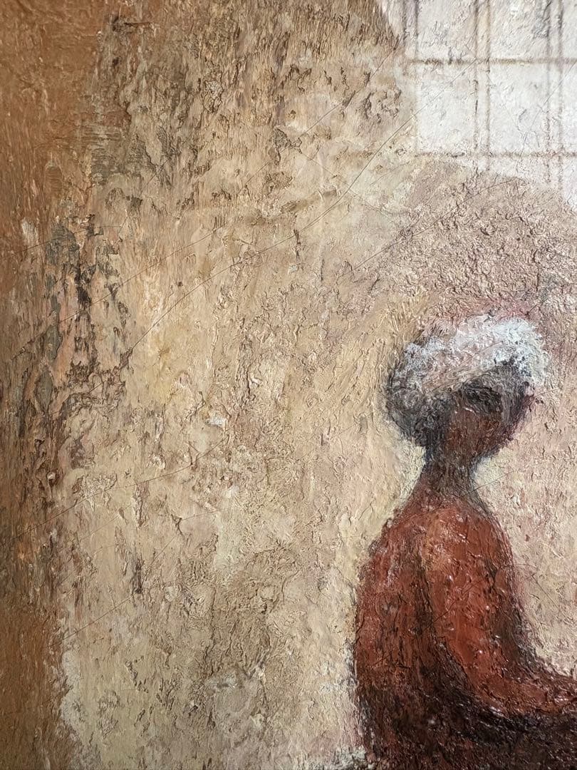 絵画 ロバにのる人 金田辰弘