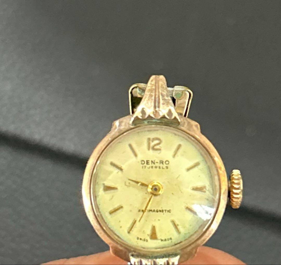 DEN－RO ゴールド14K 金無垢 手巻き腕時計 アンティーク