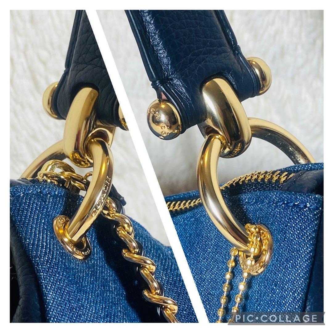 未使用極美 coach コーチ F66964 デニム ショルダーバッグ 2way - メルカリ