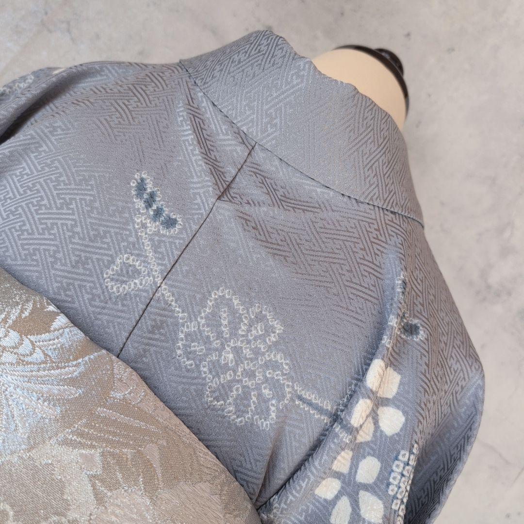 訪問着 フルセット 着物 正絹 絞り トールサイズ 薄紫 花 C1 - メルカリ