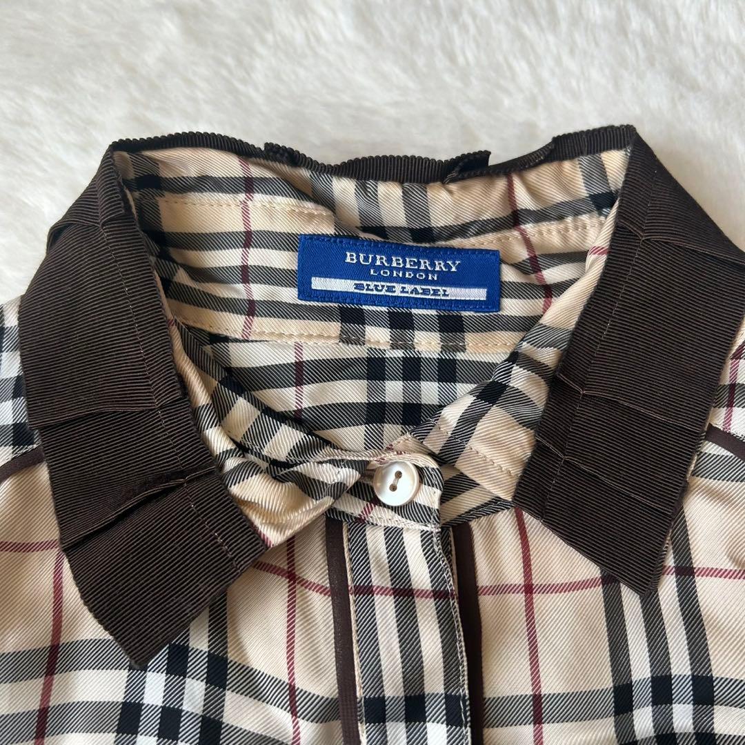希少✨バーバリーブルーレーベル ノバチェック ワンピース S相当 y2k