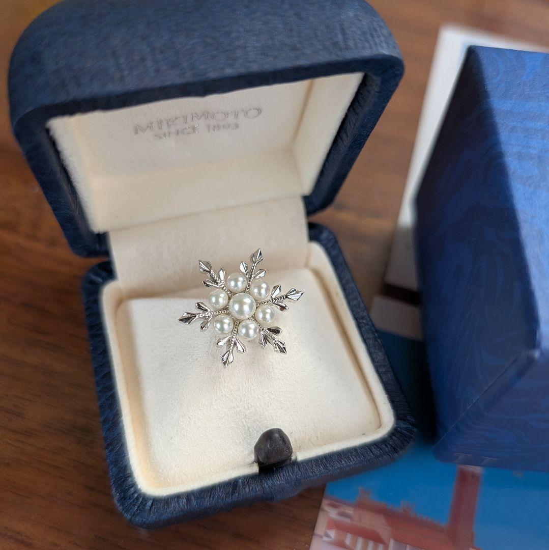 MIKIMOTO パール7珠 ピンブローチ あこや真珠　雪の結晶　未使用品　美品 楽天市場】MIKIMOTO ミキモト ピン ブローチ 雪の結晶モチーフ パール
