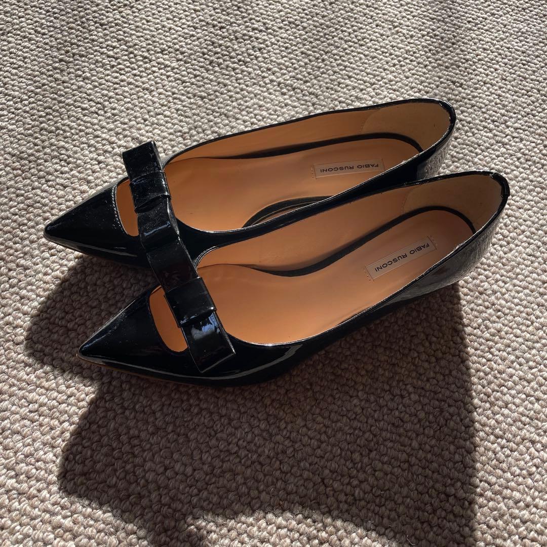 ファビオルスコーニ 38 パテント　ローヒールパンプス fabio-p_nrso.jpg