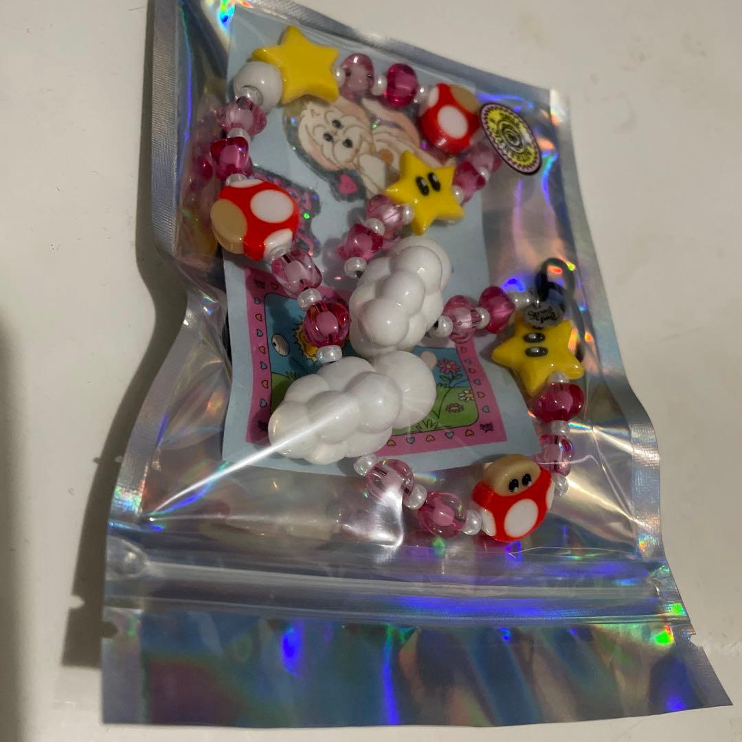 【新品未使用】正規品レア物　String Ting ストラップ　マリオ　ピンク 国内発送】String Ting Itsssameeee スマホストラップ マリオ (String