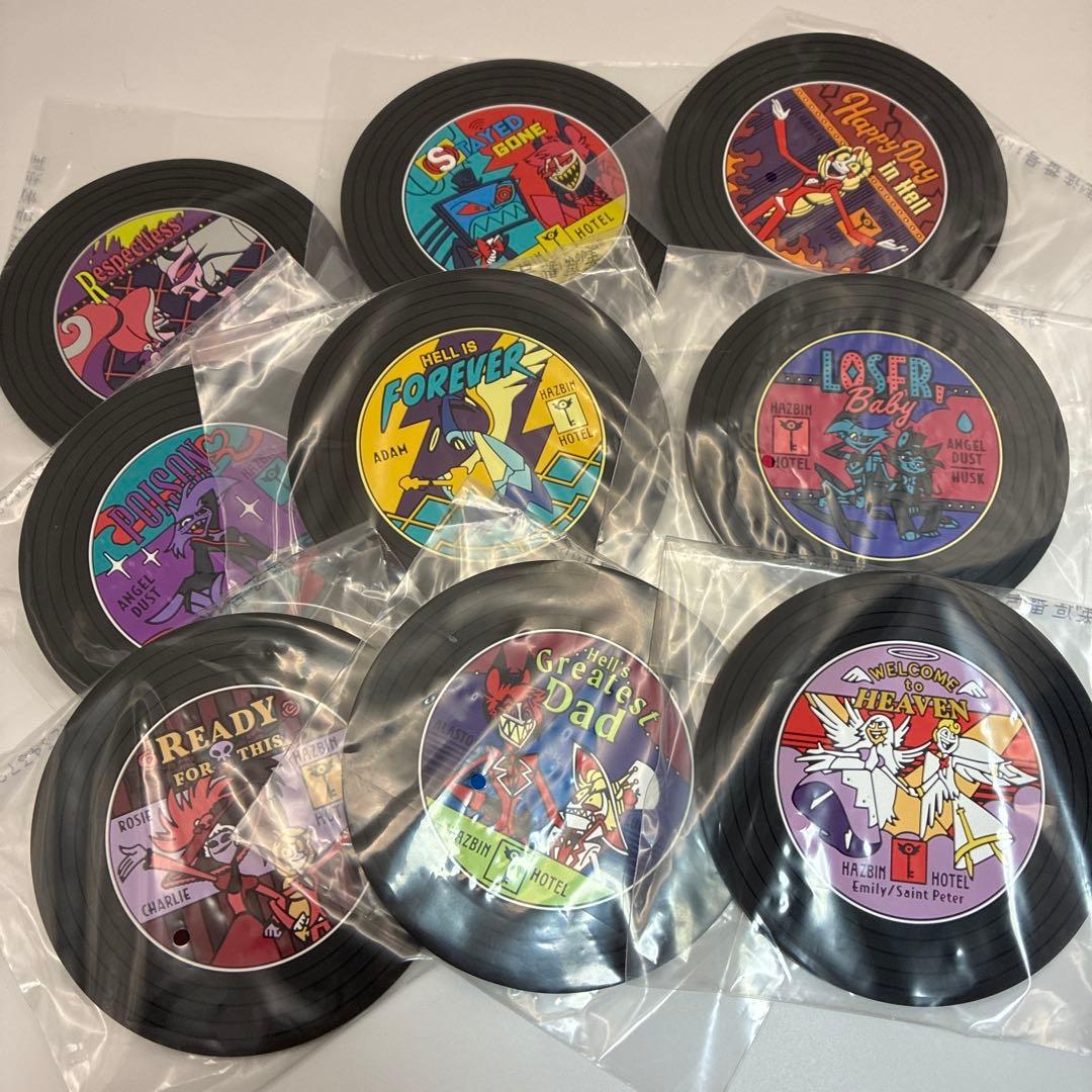一番くじ ハズビンホテル G賞 レコード風ラバーコースター 9種 コンプ