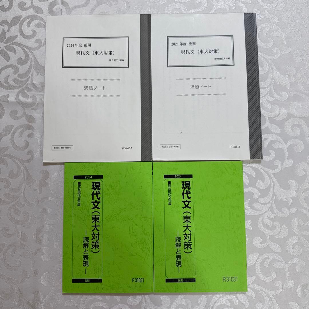 駿台 EX東大文系演習コース 最上位クラス 現代文 古文 漢文 フルセット