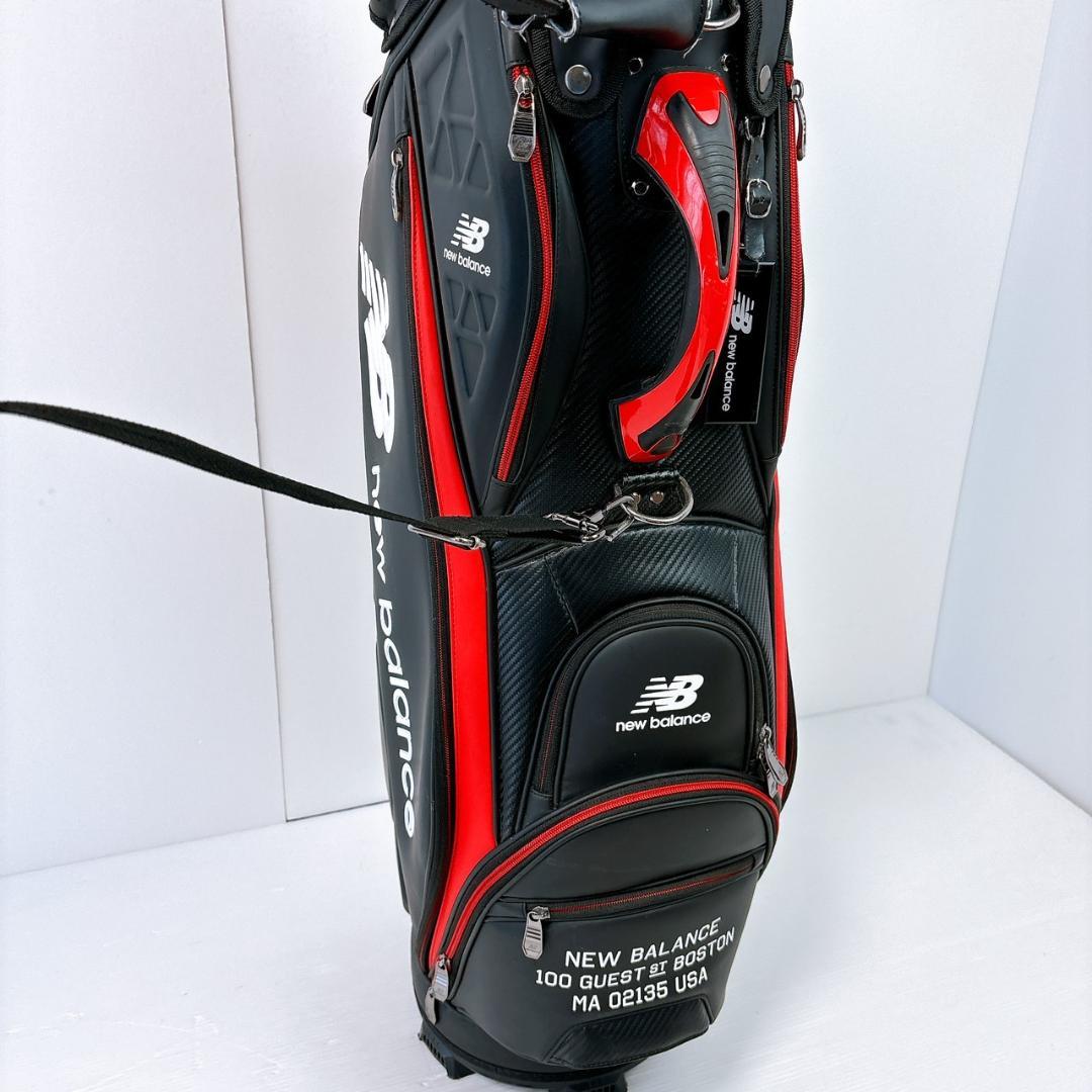ニューバランス キャディバッグ ブラック 9型／new balance 黒 赤