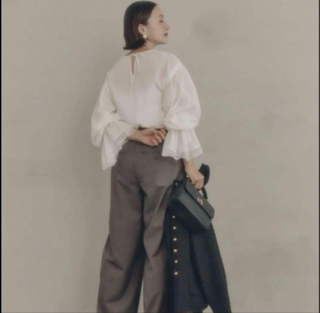 PUAL CE CIN フレア袖口 レースブラウス フリーサイズ ホワイト - メルカリ