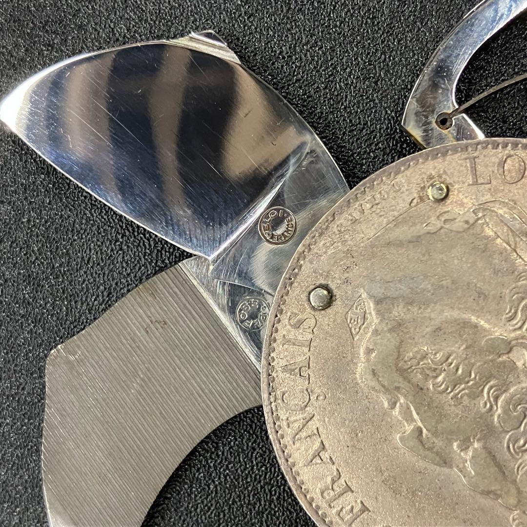 【希少品】Eloi エロア　ナイフ　銀貨　5フラン　箱　タグ付　02
