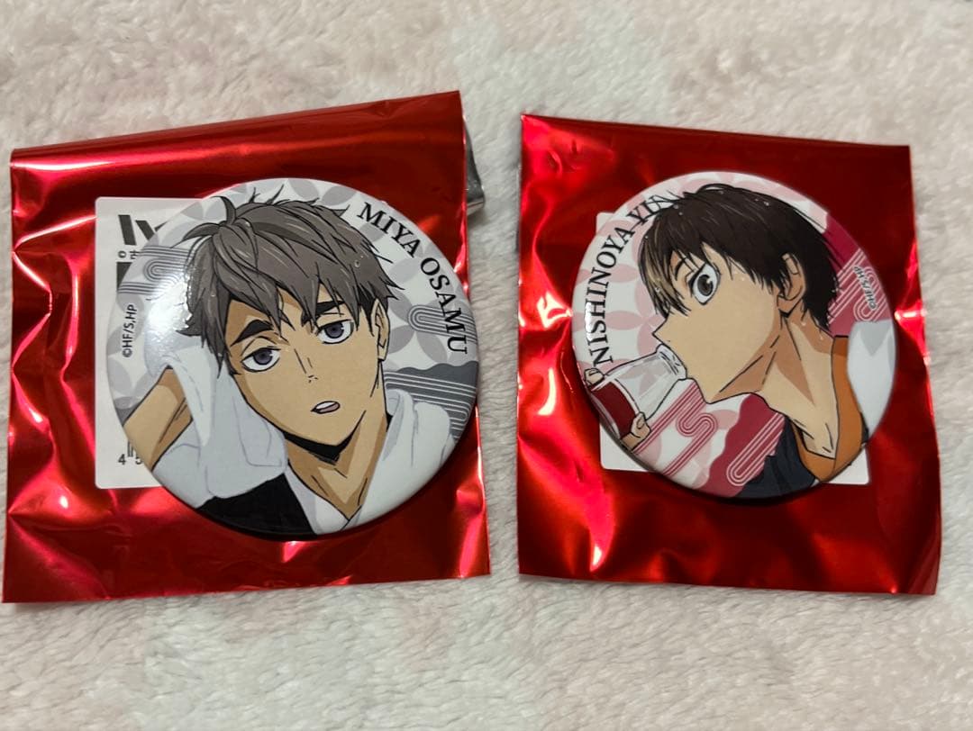 ハイキュー!! 極楽湯 缶バッジ 西谷夕 宮治 2点 - メルカリ