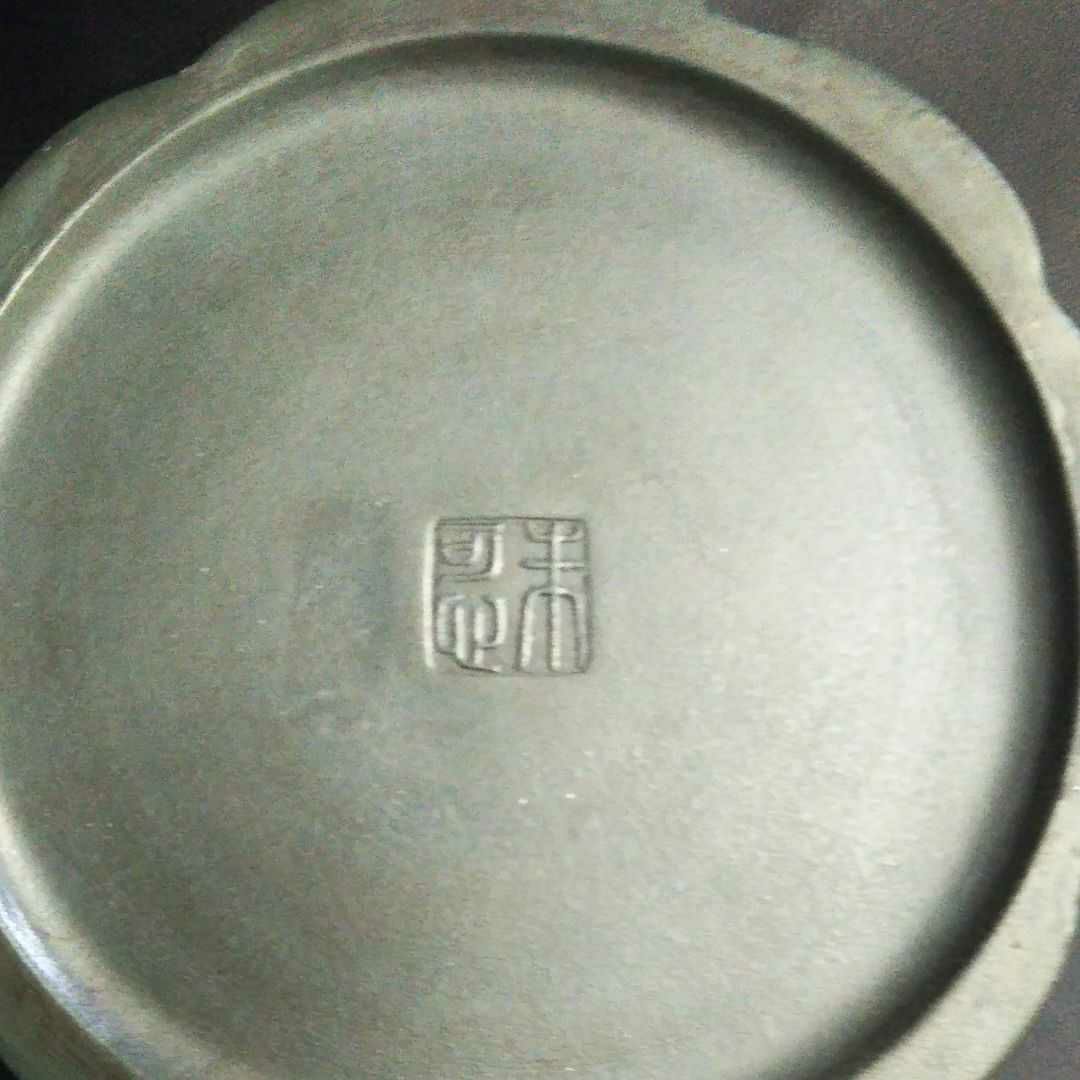 中国古美術/緑泥竹林笹竹紋茶壺/(底款:朱可心)【保存箱付】