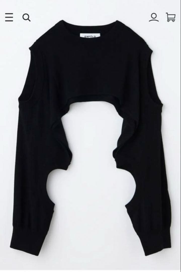 ENFOLD エンフォルド MANY-NECK PARTS ブラック MANY-NECK PARTS｜38｜BLK｜KNIT WEAR｜ENFÖLD OFFICIAL ONLINE STORE