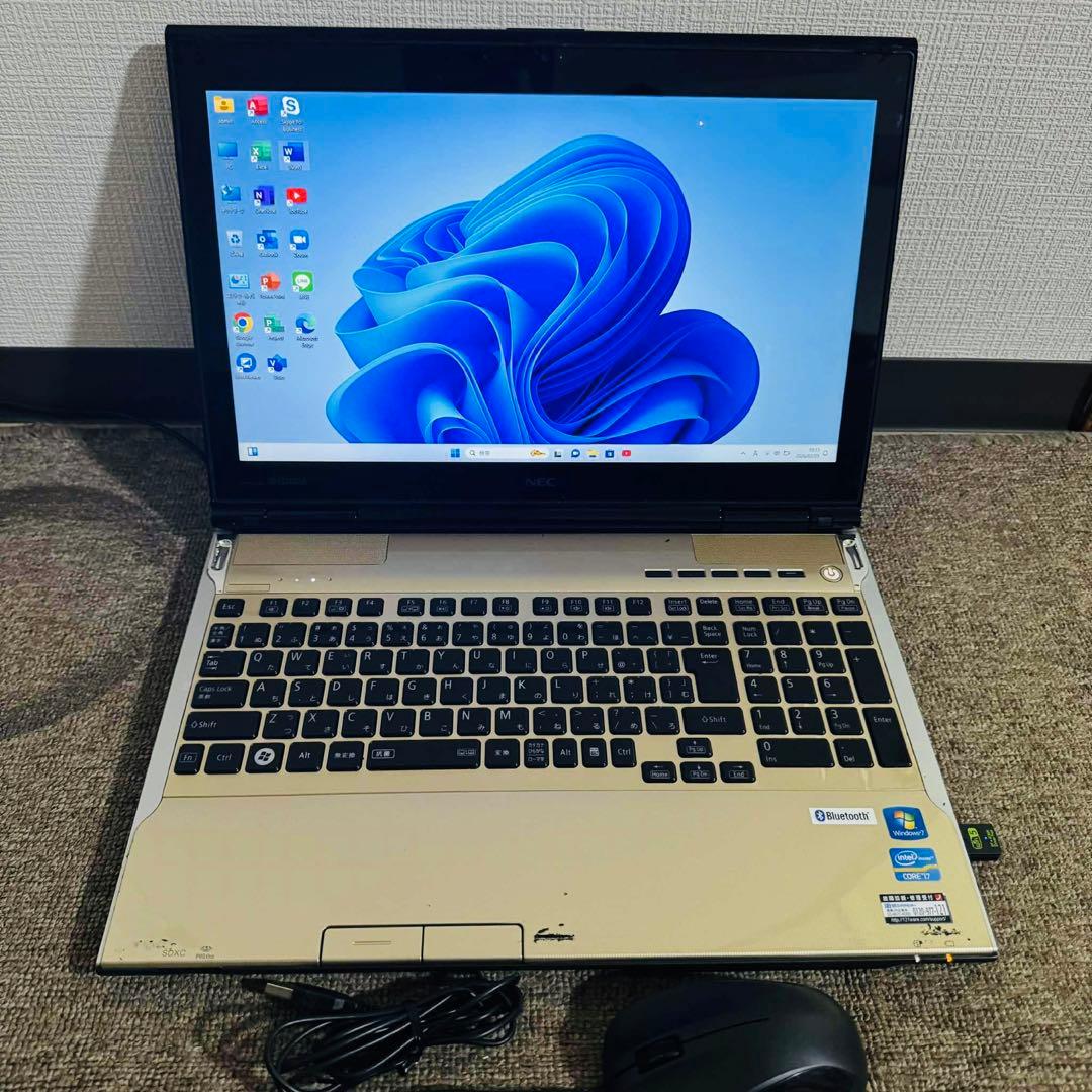 S233 NECノートパソコンi7高速SSDサクサクWindows11オフィス付 - メルカリ