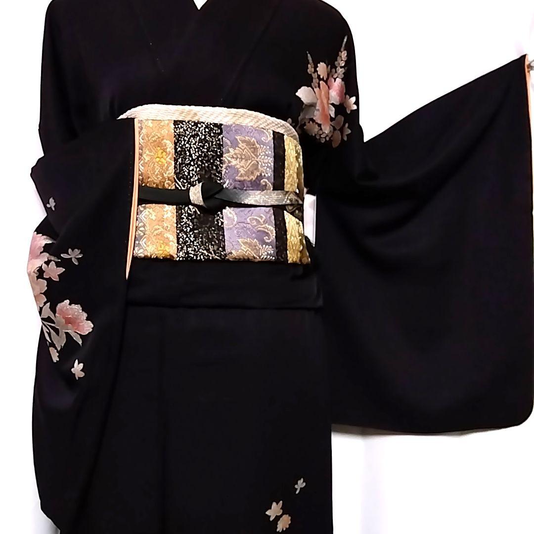 付下げ セット 袋帯 和田光正 作家物 落款 黒 花車 一つ紋 - メルカリ