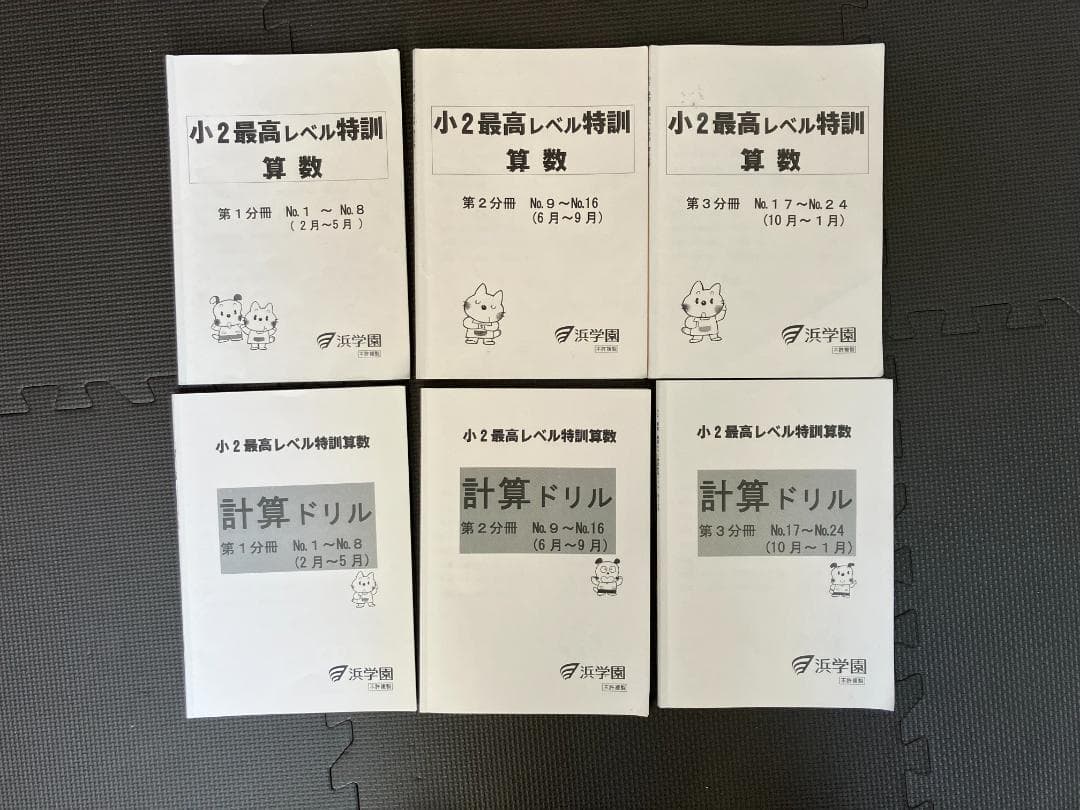 浜学園 最高レベル特訓算数 テキスト 小2 未記入書き込みなし 浜学園 小