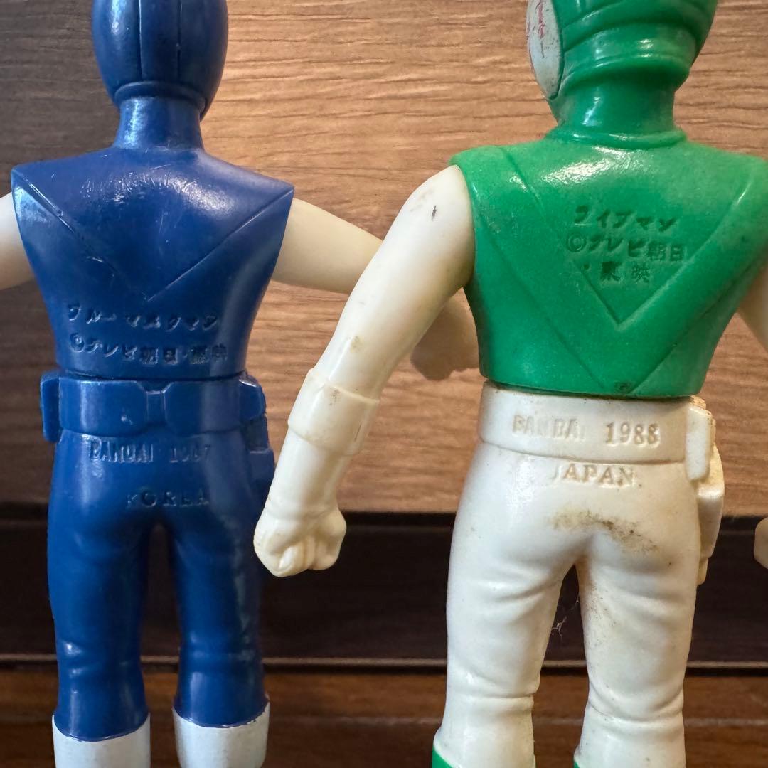 当時物】スーパー戦隊 ソフビ・プラスチックフィギュアセット