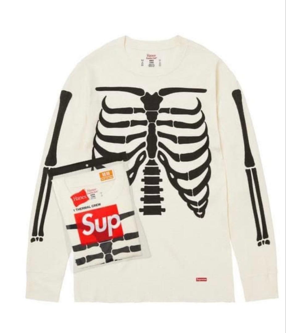 Supreme スケルトンロングスリーブTシャツ サーマル ボーン 骨 スカル