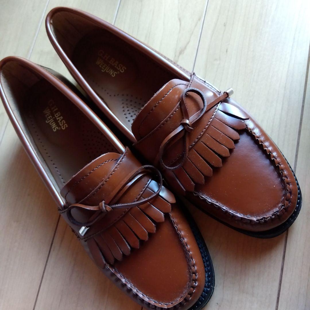 G.H. BASS WEejuns ブラウン ローファー 靴裏汚れあり ガム汚れ