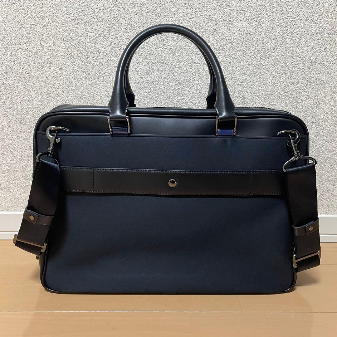 数回使用程度】 フジタカ ルフト ビジネスバッグ 2way ネイビー 2層式