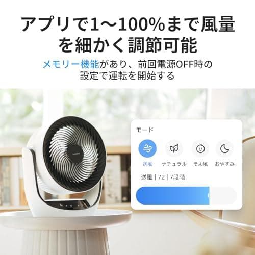 【節電対策】SwitchBot サーキュレーター 静音 首振り Alexa -m