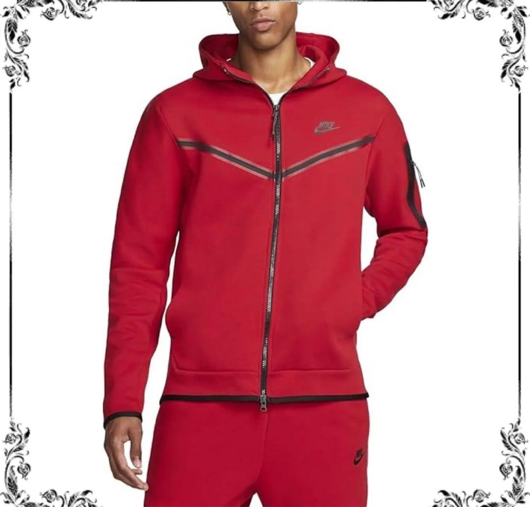 Nike テックフリース 赤 上のみ - メルカリ