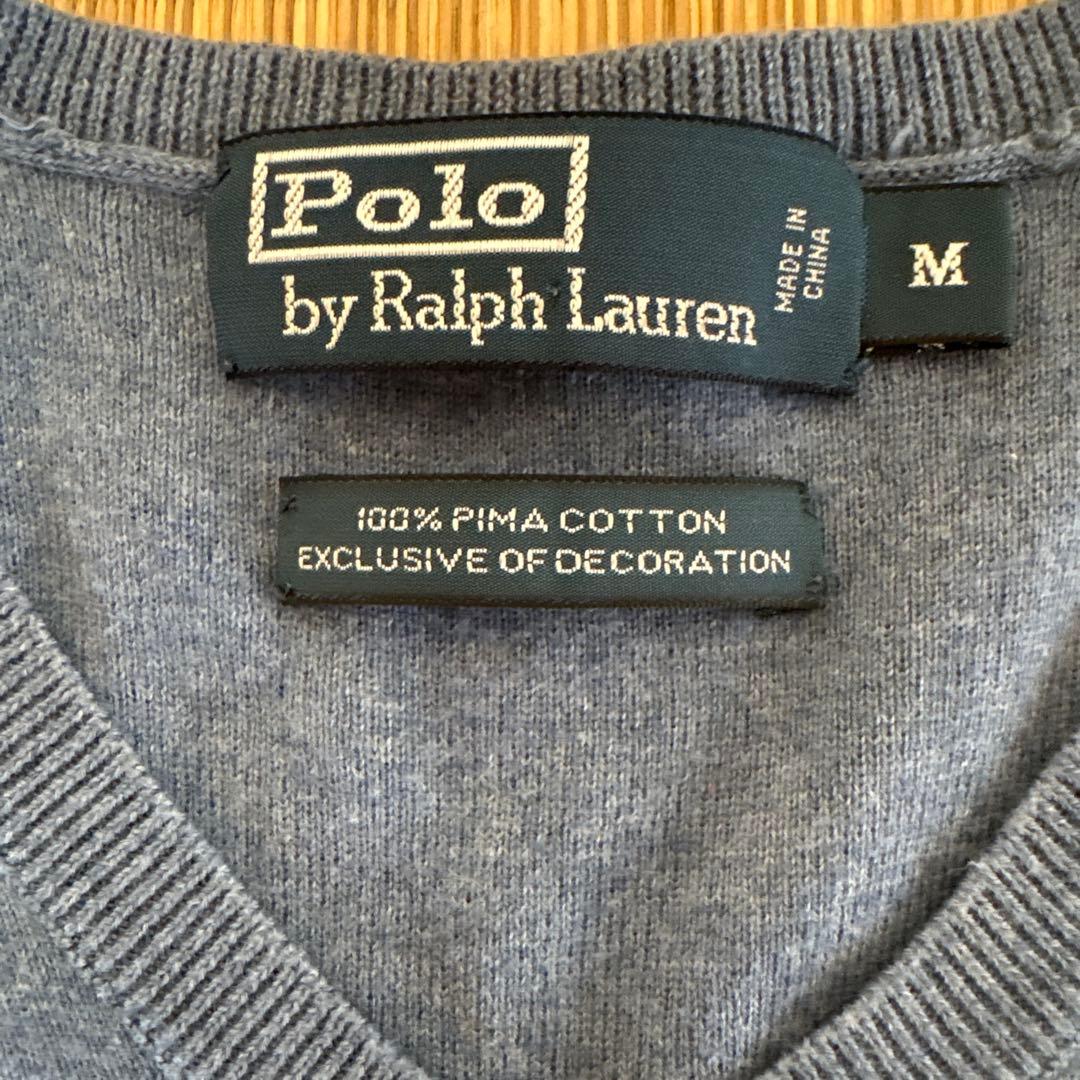 Polo by Ralph Lauren グレー Vネック ベスト M - メルカリ
